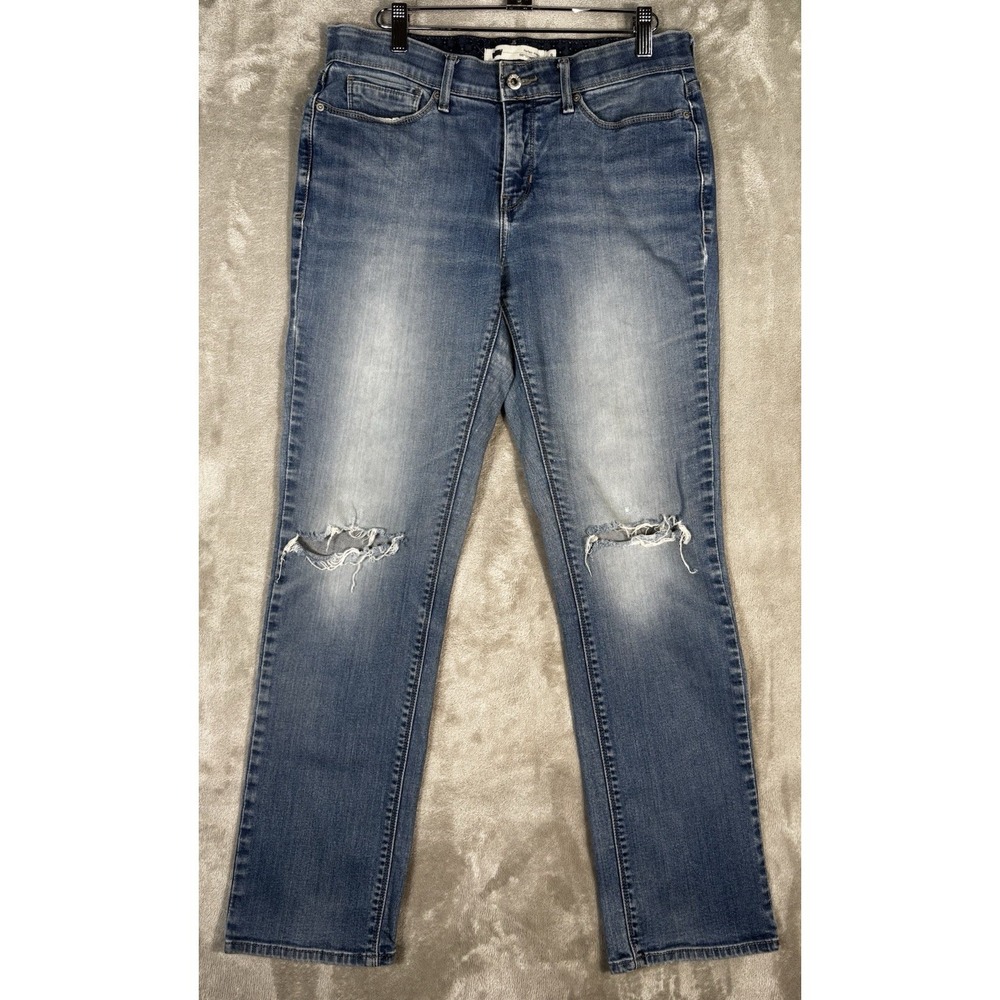 Levi's 525 Women's Jeans Perfect Waist Size 8 Straight‎ Leg Mid Rise 31x28 2014